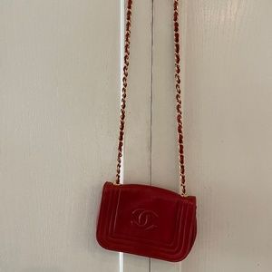 Chanel Small Red Shoulder Bag